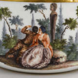 Barocke Dose mit Watteaumalerei. Meissen. - фото 3