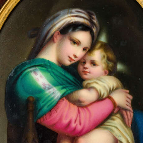 Porzellangemälde: Madonna della Sedia - photo 2