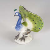 Miniaturtier: Pfau. Meissen. - Foto 2