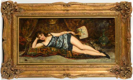 GARNIER, Jules Arsène (1847 Paris - 1889 ebd.). Junge liegende Frau. - фото 2