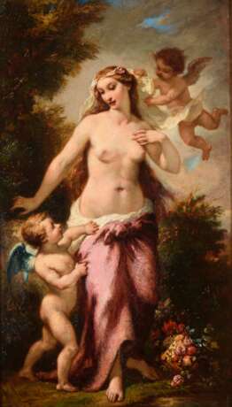 JANDELLE, Eugène Claude (* 1825 Paris). Venus und Putti. - Foto 1