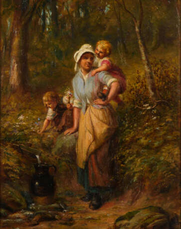 SANDERSON, Robert (1848 - 1908). Junge Bäuerin mit Kindern. - Foto 1