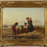 VERVEER, Elchanon Leonardus (1826 Den Haag - 1900 ebd.). Fischerkinder am Strand. - photo 2