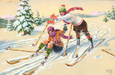 THIELE, Carl Robert Arthur (1860 Leipzig - 1936). Skifahrer.