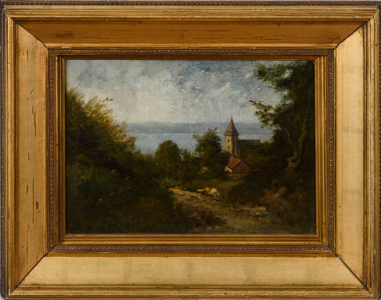 RICHET, Léon (1847 Solesmes - 1907 Fontainebleau). Landschaft mit Kirchturm. - photo 2