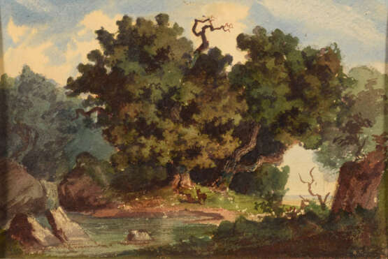 ZIMMERMANN, Friedrich (Diessenhofen 1823 - 1884 Ormont-Dessus). Kleine Landschaft. - Foto 1