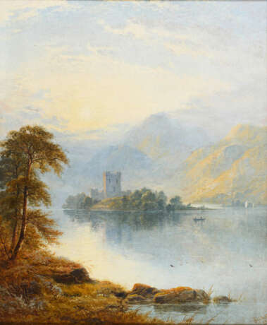 STICKS, George Blackie (1843 - 1938). Irische Landschaft mit kleiner Burg auf einer Insel. - photo 1