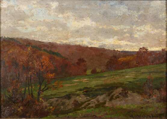 VOLKMANN, Hans Richard von (1860 Halle/Saale - 1927 ebd.). "Herbstlandschaft bei Willingshausen". - photo 1