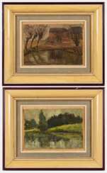 LAHAYE, Alfred (* 1897). Zwei kleine Landschaften.
