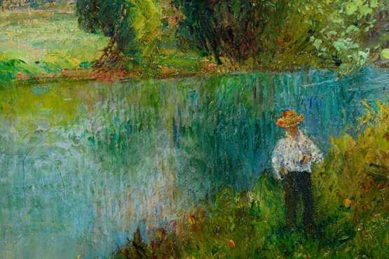 LEDOGARD, Georges. Postimpressionistische Sommerlandschaft am Fluss Oise. - photo 3