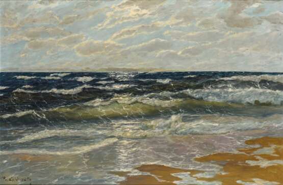 KALCKREUTH, Patrick von (1892 Kiel - 1970 Starnberg). Offenes Meer mit leichten Wellen. - Foto 1