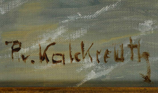 KALCKREUTH, Patrick von (1892 Kiel - 1970 Starnberg). Offenes Meer mit leichten Wellen. - photo 3