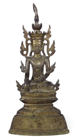 FIGUR EINES BUDDHA, BRONZE, - Foto 1