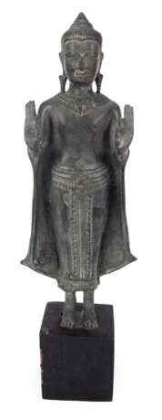 STEHENDER BUDDHA, BRONZE, - photo 1