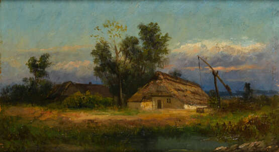 Monogrammist "AJd": Landschaft mit Bauernhaus. - photo 1