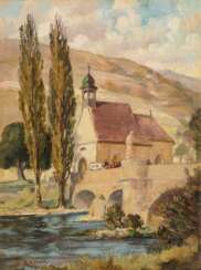 LOESCH, Ernst (1860 Abtswind bis 1946 Dinkelsbühl). "Bad Mergentheim - Wolfgangskapelle".