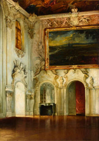 KRELING, Wilhelm (1855 Nürnberg - 1937). Weißer Saal Schloss Schleißheim. - Foto 1