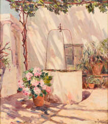 SARNO, Matteo (1894 Ischia - 1957 Ischia). Sonnige Terrasse auf Capri.