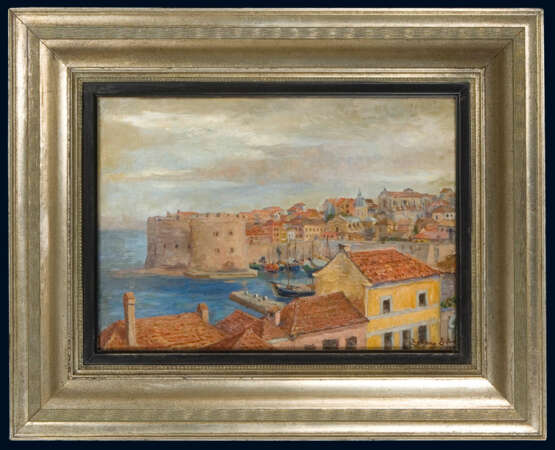 KROATISCHER MALER ERSTE HÄLFTE 20. JAHRHUNDERT. Der alte Hafen von Dubrovnik. - photo 2