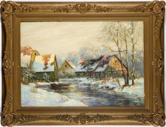 CERNY, Charles (1892 - 1965). Winterliche Dorfansicht. - Foto 2