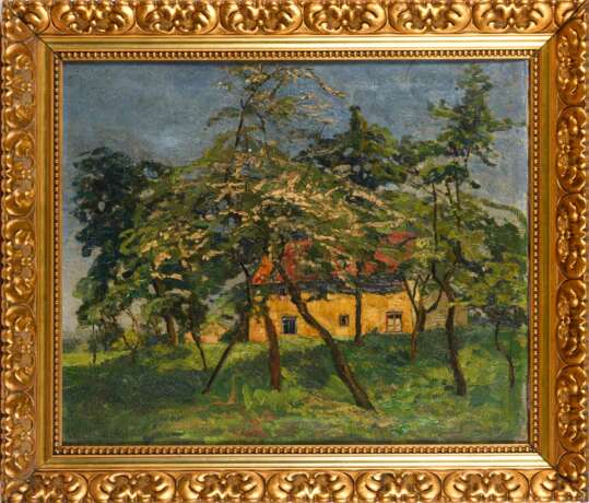 FRIEDERSDORFF, Robert (1885 Wirsitz - 1970 Nauort ). Landschaft mit Bäumen und Gebäude. - Foto 2