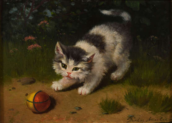 SPERLICH, Sophie wohl (1863 München - 1906 ebd.). Spielendes Kätzchen. - Foto 1