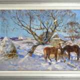 BLINOW, Viktor (блинов, Виктор) (* 1928 Smolensk). Winterbild mit Pferden. - photo 2