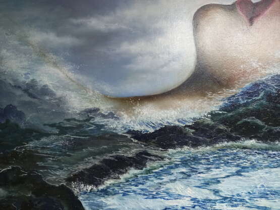 МОРСКАЯ ЦАРИЦА Convolute of 3 pcs. Масло на холсте на подрамнике Oil on canvas Surrealism Fabulous epic genre Тверь 2020 - photo 2