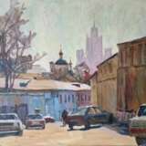 Малый Ивановский переулок Грошев Пётр Иванович Canvas Oil 20th Century Realism Landscape painting Russia 2013 - photo 1