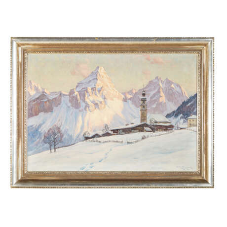 KETTEMANN, ERWIN (1897-1971), "Alpenglühen in Lermoos, Tirol, mit Sonnenspitze", - photo 2
