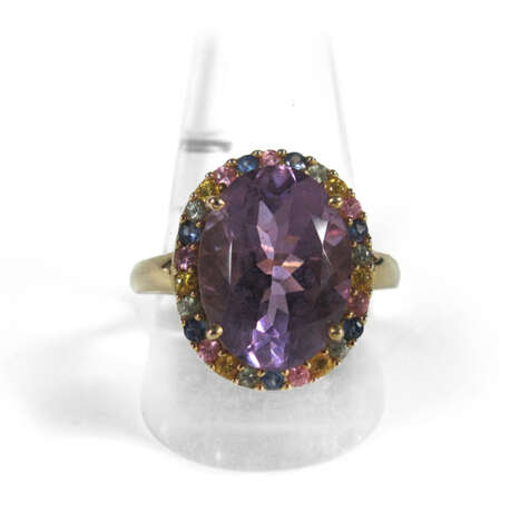 AMETHYST-RING, 9 KT Gelbgold - фото 1