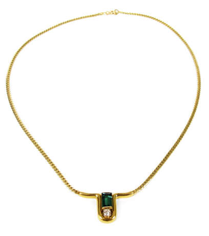 COLLIER, 750Gelbgold, DIAMANT C.0,2, - Foto 1