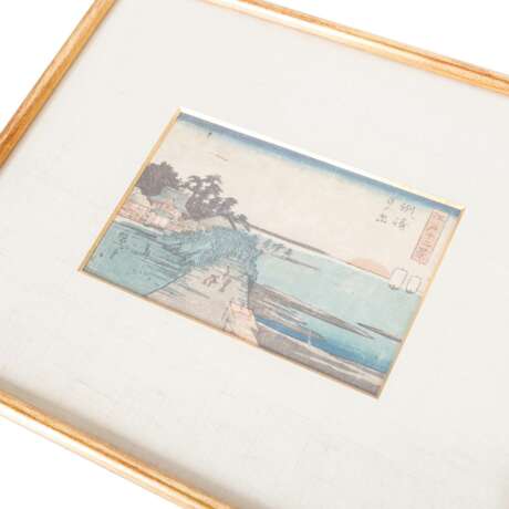 Paar HIROSHIGE Farbbholzschnitte, JAPAN, 1840er Jahre: - Foto 5