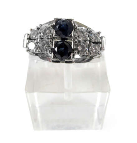 SAPHIR-DIAMANT-RING, 585 WEISS - photo 1