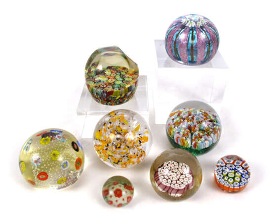 8 PAPERWEIGHTS, MILLEFIORI - Foto 1