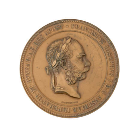 Österreich / Haus Habsburg - Eröffnung Suez Kanal, Bronze Medaille 1869, - фото 1