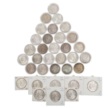 Eine schöne USA Sammlung mit ca. 34 Silbermünzen - фото 1