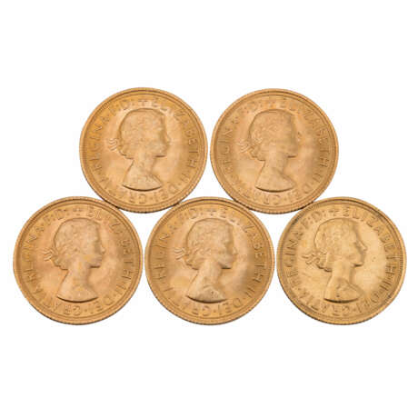 GB/GOLD - 5 x 1 Sovereign - фото 1