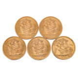GB/GOLD - 5 x 1 Sovereign - Foto 2