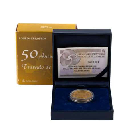 Spanien/GOLD - 200€ 2007, 50th Anniversary of the Treaty of Rome, - Foto 1