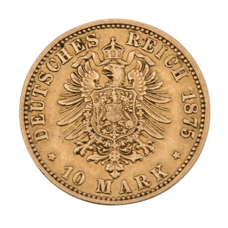 Hamburg/GOLD - 10 Mark 1875 J - Foto 2