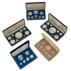 Exoten - 5 Franklin Mint Proof Sets,