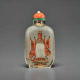 AN INSIDE-PAINTED GLASS SNUFF BOTTLE - photo 1