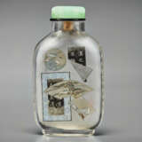 AN INSIDE-PAINTED ROCK CRYSTAL SNUFF BOTTLE - photo 1