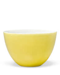 A YELLOW-ENAMELED WINE CUP