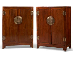 A PAIR OF HUANGHUALI SQUARE-CORNER CABINETS