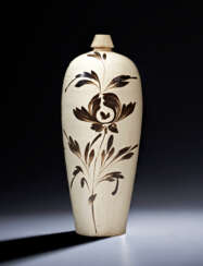 A CIZHOU BROWN-PAINTED MEIPING