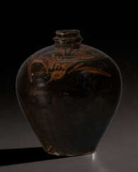 A RUSSET-PAINTED BLACK-GLAZED BOTTLE, XIAOKOU PING
