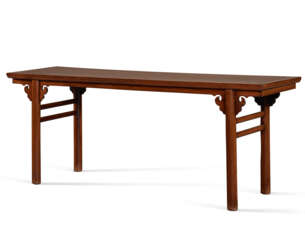 A RARE HUANGHUALI RECESSED-LEG TABLE