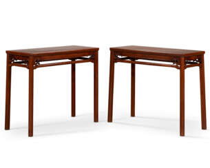 A PAIR OF HUANGHUALI AND HUALI SIDE TABLES